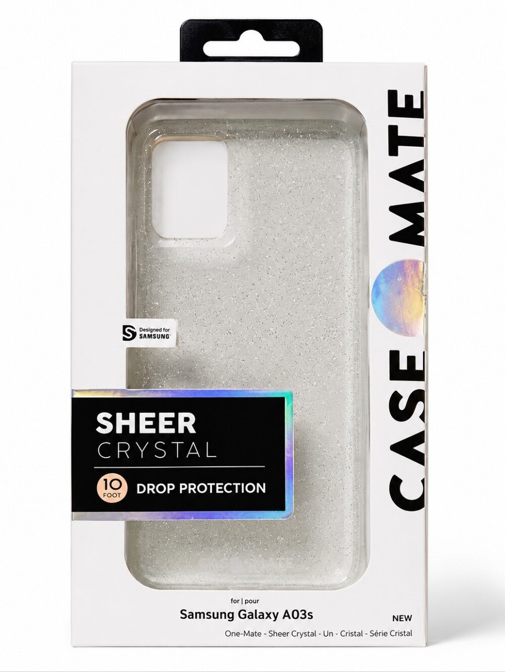 case-mate Sheer Crystal Glitter Case for Samsung Galaxy A02s - Clear